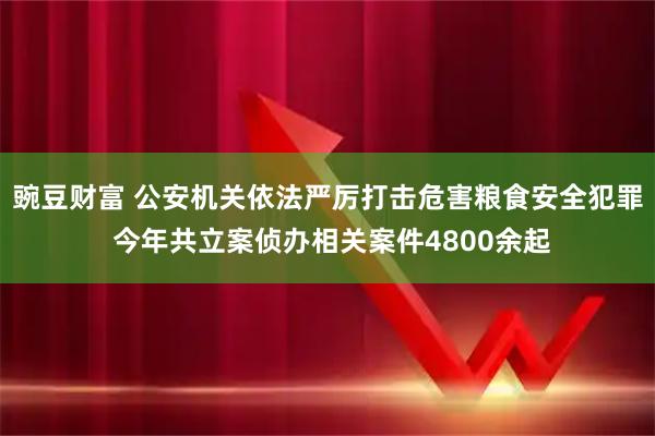 豌豆财富 公安机关依法严厉打击危害粮食安全犯罪 今年共立案侦办相关案件4800余起
